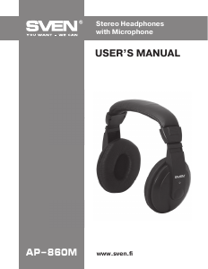 Manual Sven AP-860M Headphone