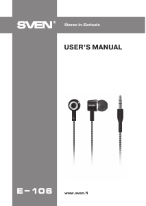 Manual Sven E-106 Headphone