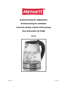 Handleiding Menuett 802-543 Waterkoker