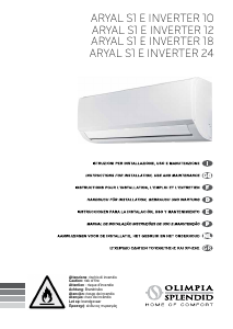 Manual Olimpia Splendid Aryal S1 E Inverter 10 Ar condicionado