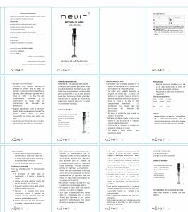 Manual de uso Nevir NVR-8355BA Batidora de mano