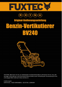 Manual de uso Fuxtec FX-BV240 Escarificador
