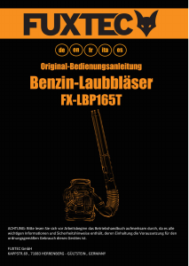 Bedienungsanleitung Fuxtec FX-LBP165T Laubblaser