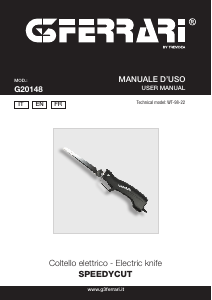 Manual G3 Ferrari G20148 SpeedyCut Electric Knife