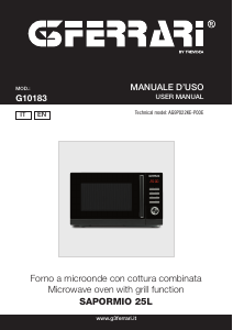 Manual G3 Ferrari G10183 Sapormio 25L Microwave