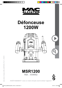 Mode d’emploi MacAllister MSR1200 Défonceuse multifonction