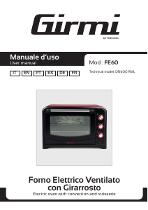 Manual Girmi FE60 Oven