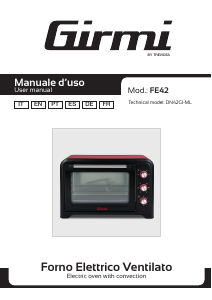 Manual Girmi FE42 Oven