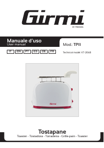 Bedienungsanleitung Girmi TP1103 Toaster