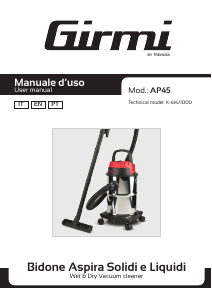 Manual Girmi AP45 Vacuum Cleaner