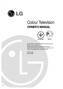 Manual LG 29FX6RNQ Television