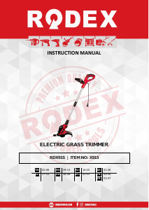 Руководство Rodex RDX915 Триммер для газона