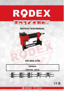 Kullanım kılavuzu Rodex RDX0116 Çivi çakma tabancası