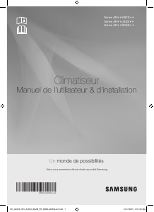 Mode d’emploi Samsung AR18JSSSTWK/JO Climatiseur