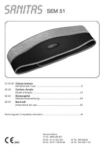 Manual Sanitas SEM 51 TENS Device