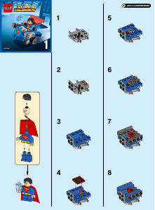 Manual Lego set 76068 Super Heroes Mighty Micros Superman contra Bizarro