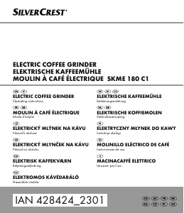 Manuale SilverCrest IAN 428424 Macinacaffè