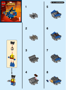 Bruksanvisning Lego set 76073 Super Heroes Mäktiga mikromodeller - Wolverine mot Magneto