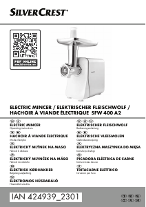 Manuale SilverCrest IAN 424939 Tritacarne