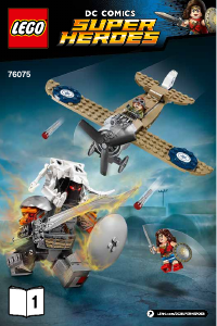 Manual Lego set 76075 Super Heroes Wonder Woman batalha de guerreiros