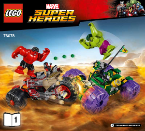 Manuál Lego set 76078 Super Heroes Hulk vs. Červený Hulk