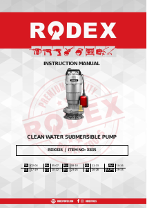 Руководство Rodex RDX835 Садовый насос