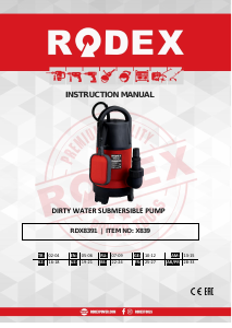 Kullanım kılavuzu Rodex RDX8391 Bahçe pompası