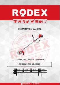 Kullanım kılavuzu Rodex RDX9635 Çali tırpanı