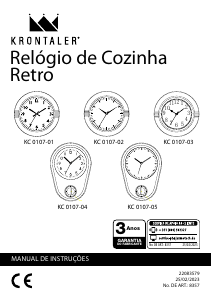 Manual Krontaler KC 0107-02 Relógio