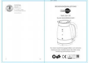 Bedienungsanleitung Cook o Fino GWK 2301 SS Wasserkocher