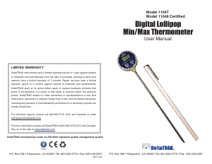 Manual DeltaTrak 11047 Food Thermometer