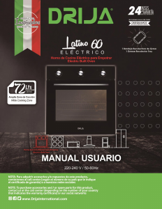 Manual de uso Drija Latino 60 Horno
