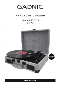 Manual de uso Gadnic TOCADIS5X Giradiscos