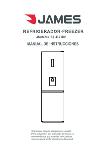Manual de uso James RJ 417 IDH Frigorífico combinado