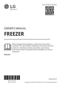 Manual LG GFT41SWGSF Freezer
