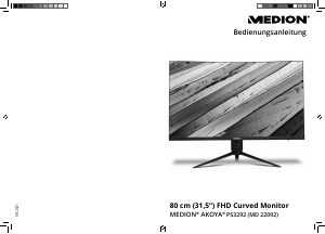 Bedienungsanleitung Medion Akoya P53292 (MD 22092) LED monitor