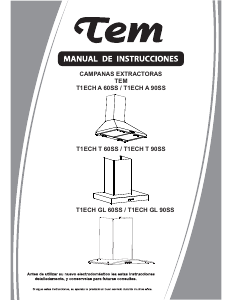 Manual de uso Tem T1ECH GL 90SS Campana extractora