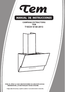 Manual de uso Tem T1ECH VI 60 2013 Campana extractora