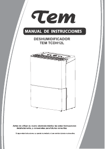 Manual de uso Tem TCDH12L Deshumidificador