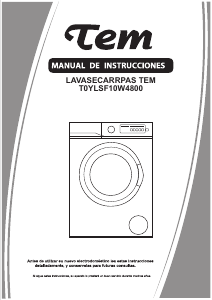 Manual de uso Tem T0YLSF10W4800 Lavasecadora