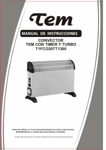 Manual de uso Tem T1FCO20TT1300 Calefactor