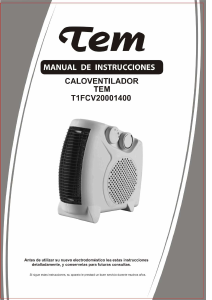 Manual de uso Tem T1FCV20001400 Calefactor