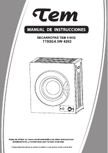 Manual de uso Tem T1SSE4.5W 4202 Secadora