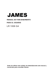 Manual de uso James LR 1006 G4 BL Lavadora