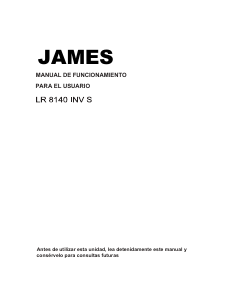 Manual de uso James LR 8140 INV S Lavadora