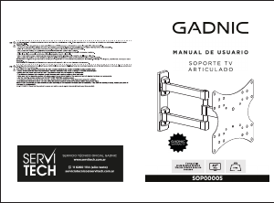Käyttöohje Gadnic SOP00005 Seinäteline