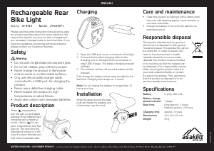 Manual Asaklitt JY-6218T-1 Bicycle Light