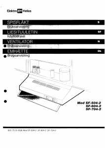 Bruksanvisning ElektroHelios SF504-2 Köksfläkt