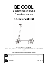 Manual Be Cool ESCHI1ACOR Electric Step