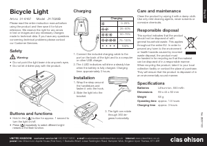 Manual Clas Ohlson JY-7028B Bicycle Light